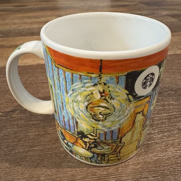 Starbucks Barista Inside Coffee Shop Vincent Van Gogh Mug 2001 Rare READ - Picture 3 of 6